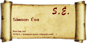 Sámson Éva névjegykártya