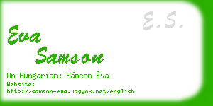 eva samson business card