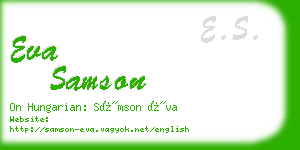 eva samson business card